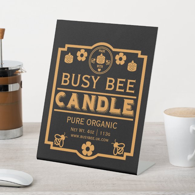 Signe De Table Chandelles de miel du marché agricole (In SItu)