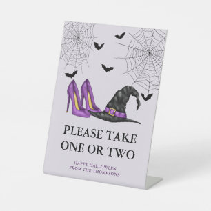 Signe De Table Chapeau de sorcière et chaussures Halloween bol de