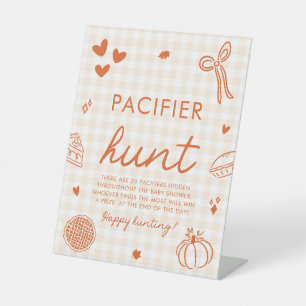 Signe De Table Chasse à la tétine Cutie Pie d'automne Jeu de Baby