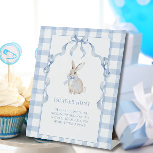 Signe De Table Chasse à la Tétine de Fête de Naissance de Lapin B
