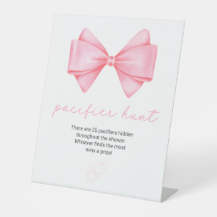 Signe De Table Chasse de Pacifique Baby shower de cabot rose