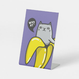 Signe De Table Chat en banane