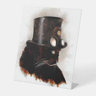 Signe De Table Chat steampunk
