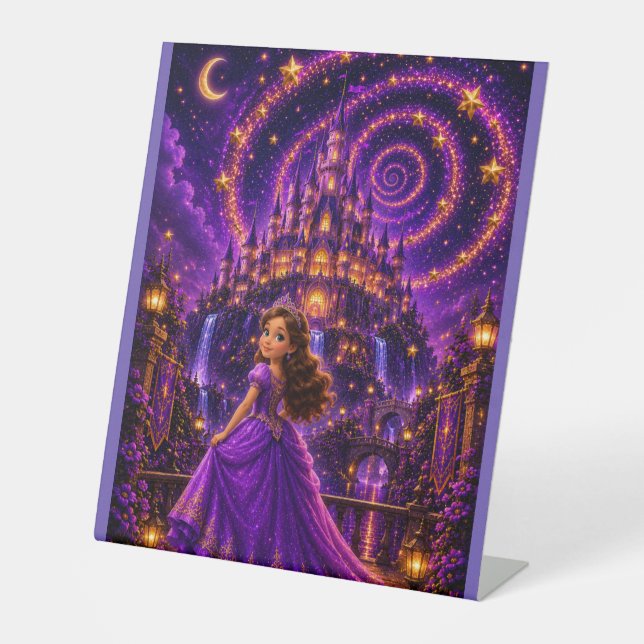 Signe De Table Château de Princesse Fantastique Violet Art | Cosm (Recto)