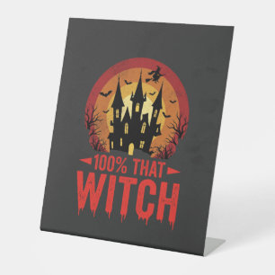 Signe De Table Château d'Halloween de cette sorcière à 100%
