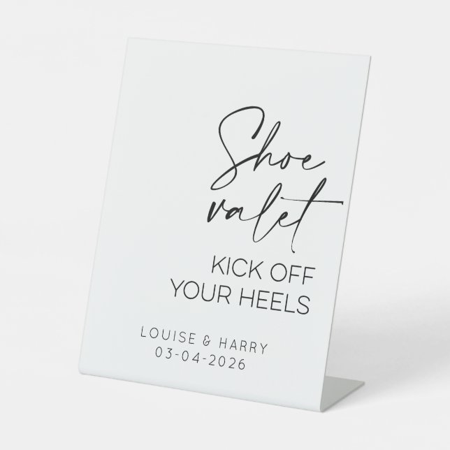 Signe De Table Chaussure Valet Beach Mariage (Recto)