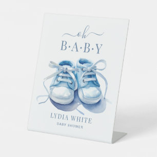 Signe De Table Chaussures bébé Baby Shower, Baby Shower garçon