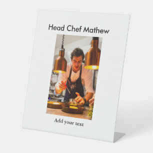 Signe De Table Chef cuisinier ajouter nom texte hommes cuisine bo
