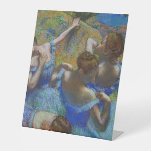 Signe De Table Chef-d'œuvre d'art fin pastel Danseuses bleues de