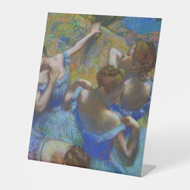 Signe De Table Chef-d'œuvre d'art fin pastel Danseuses bleues de  (Recto)