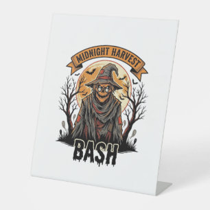 Signe De Table Chemise de Halloween pour épouvantail Gravure vint