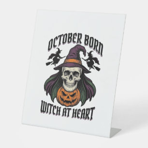 Signe De Table Chemise de sorcière d'octobre Vintage Halloween An