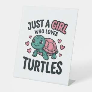 Signe De Table Chemise fille amateur de tortue mignonne gravure v
