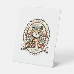 Signe De Table Chemise Frog Cat Frogcore Chat Art Vector Vintage