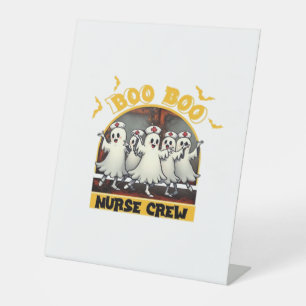 SIGNE DE TABLE CHEMISE T-SHIRT CLASSIQUE NURSE BOO BOO CREW HALLO