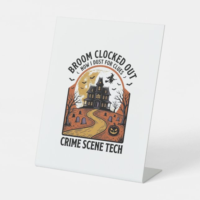 Signe De Table Chemise Technicien de Scène de Crime Drôle Hallowe (Recto)