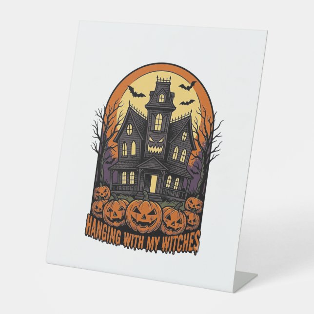 Signe De Table Chemises Maison Hantée Halloween Amis Sorcières_1 (Recto)