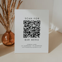 Chic Barre de typographie Menu QR Code