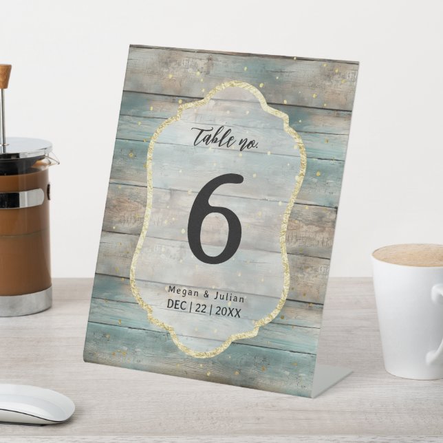 Signe De Table Chic bois de Shabby Pastel (In SItu)