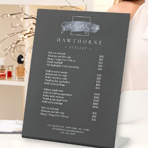 Signe De Table Chic Brush Stroke Salon Tarifs Services Moderne