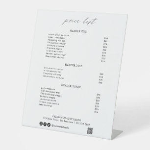 Signe De Table Chic Calligraphie Simple Elégant Tarif