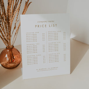 Signe De Table Chic Gold Typographie Business Services Tarificati