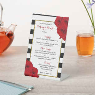Signe De Table Chic Moderne Luxe Mariage Collection - Roses rouge