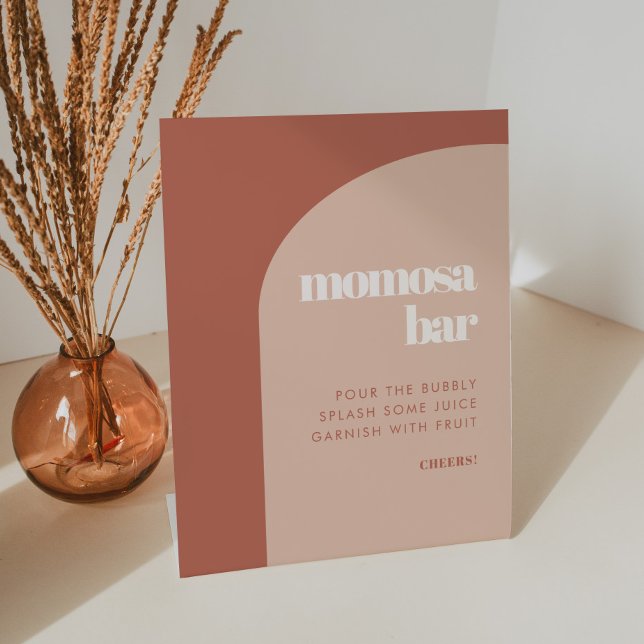 Signe De Table Chic pêche en terre cuite arche Momosa bar (Créateur téléchargé)