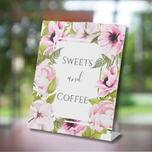 Signe De Table Chic rose Floral Fram Sweets and Coffee