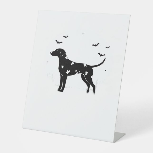 Signe De Table Chien dalmate - Halloween Lune Silhouette Classic (Recto)
