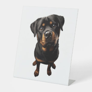 Signe De Table chien de rottweiler