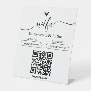 Signe De Table Chien Grooming Business Sign Connexion WiFi gratui