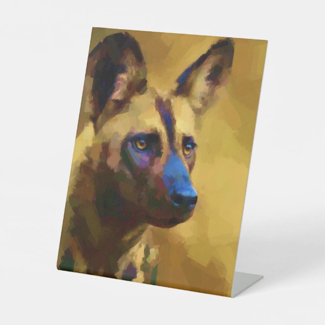 Signe De Table Chien sauvage africain (Recto)