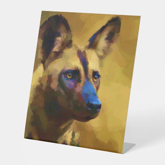 Signe De Table Chien sauvage africain (Recto)