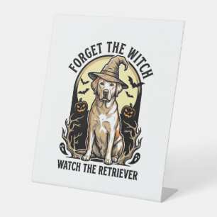 Signe De Table Chien sorcière Labrador Halloween Vintage Retrieve
