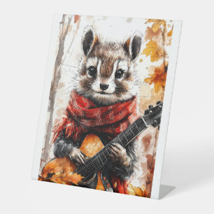 Signe De Table Chipmunk Guitare