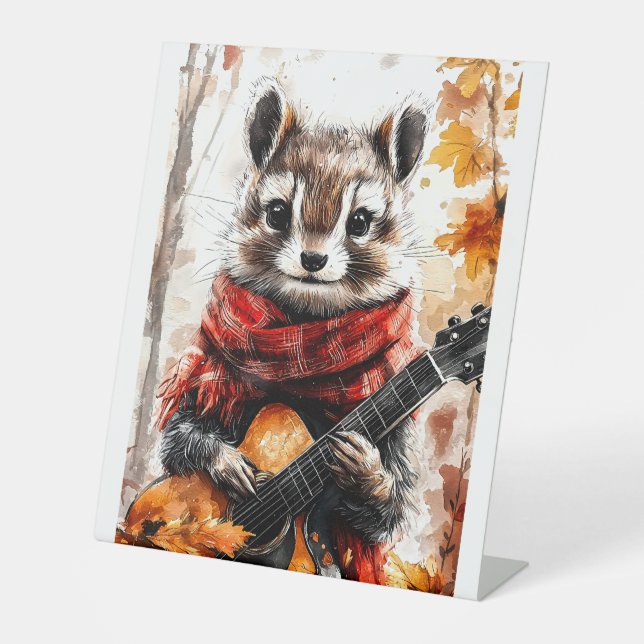 Signe De Table Chipmunk Guitare (Recto)