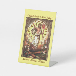 Signe De Table Christ ressuscité au milieu d'une effervescence de