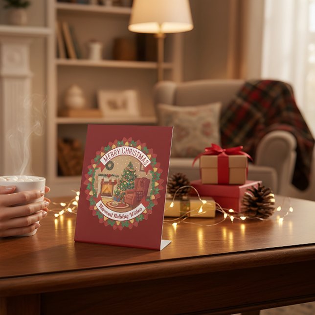 Signe De Table Christmas Desk Stand  Merry & Bright Holiday Decor (Créateur téléchargé)