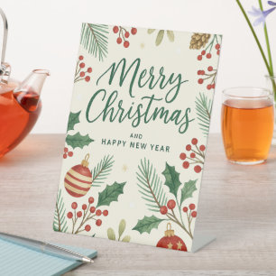 Signe De Table Christmas & New Year Holiday Card