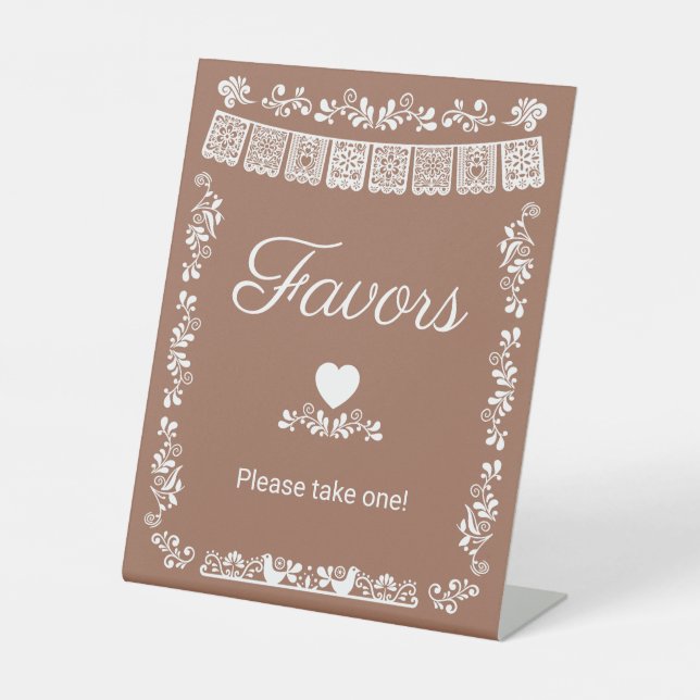 Signe De Table Cielito Lindo Baby Shower Favors Terracotta (Recto)