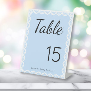 Signe De Table Cielito Lindo Numéro de Table Bleu Baby Shower