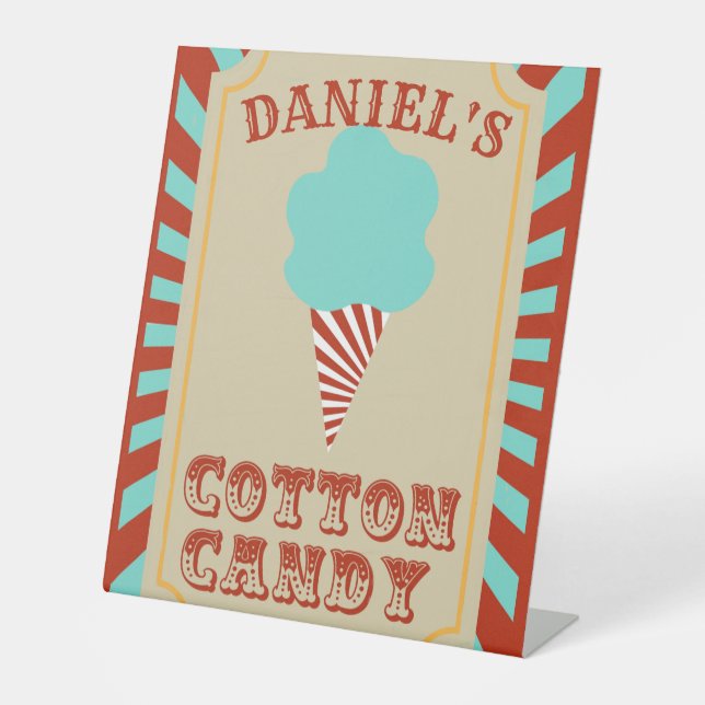 Signe De Table Cirque Anniversaire Fête Nourriture (Recto)