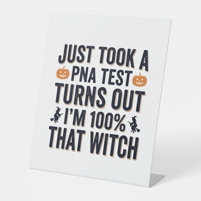 Signe De Table Citation drôle de sorcière pour Halloween Vector D (Recto)