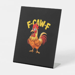 Signe De Table Citation drôle d'humour F-Caw-F coq mème Amour de
