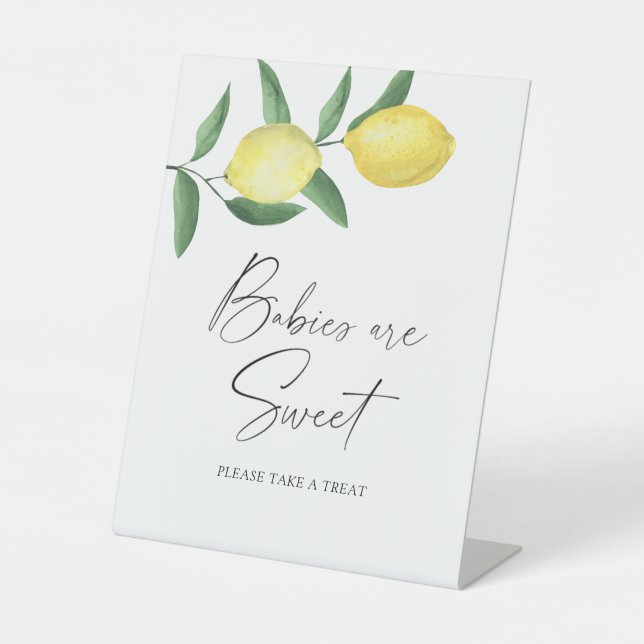 Signe De Table Citron agrumes - bébés sont doux affiche (Recto)