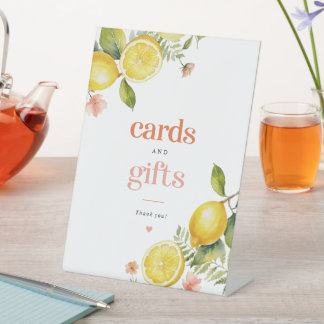 Signe De Table Citron floral | Cartes et cadeaux