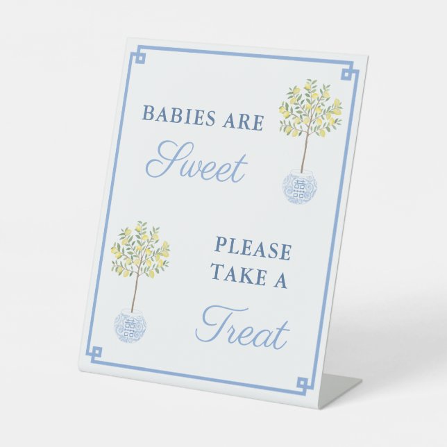 Signe De Table Citronnier Prenez Un Baby shower De Traiteur Favor (Recto)