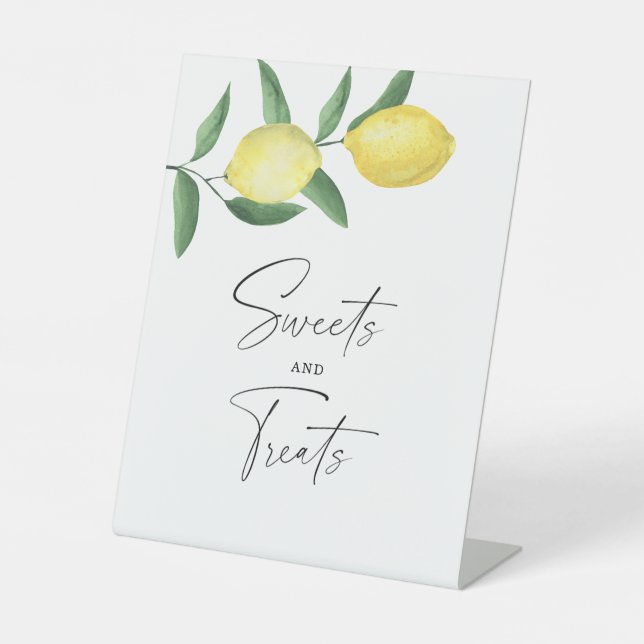 Signe De Table Citrons - bonbons et friandises poster baby shower (Recto)