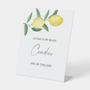 Signe De Table Citrons - devinez combien de bonbons Poster
